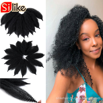 8inch 14roots/pc Crochet  Soft Afro Kinky Marley Braids Twist Synthetic Braiding Hair Crochet Extensions High Temperature Fiber